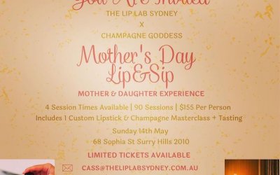 Mother’s Day ‘Lip & Sip’ – Champagne & Custom Lipstick Event